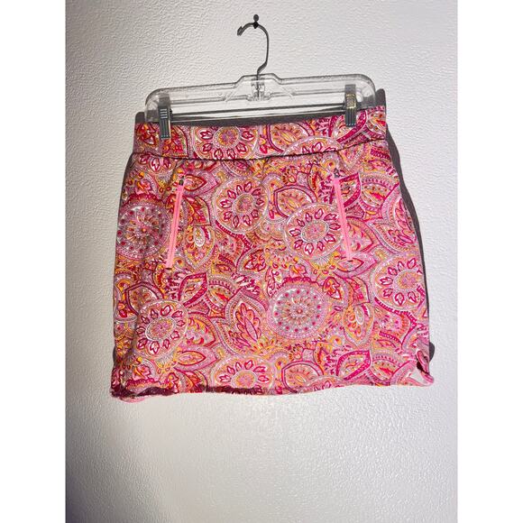 T0by Talbots Pink Paisley Print Active Skort with Pockets – M (15" Waist) - Picture 1 of 4
